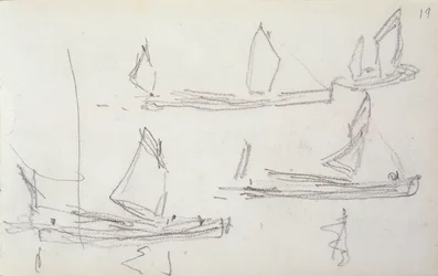 Study for London series, Boats on the Thames